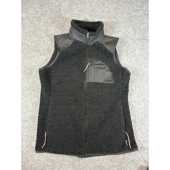 Avalanche Fleece Vest Womens Medium Black Full Zip Outdoor Warm Hiking Jacket - Picture 1 of 8